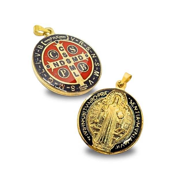 Medalha De São Bento Colorida 2,8cm