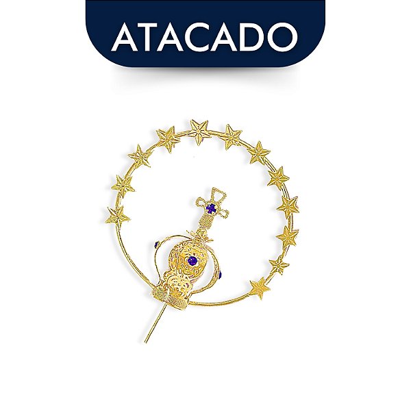 Coroa Com Resplendor Nº4 Para Imagens De 20cm à 30cm Atacado