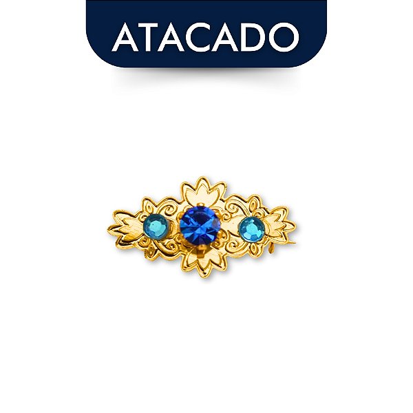 Broche Folheado P/ Manto 3cm Atacado