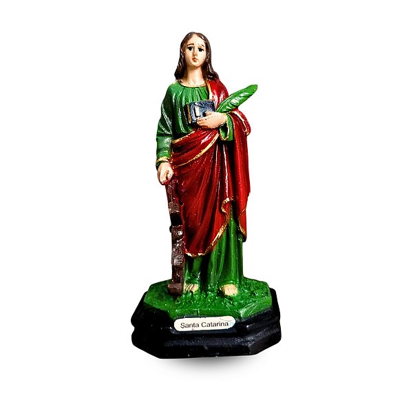 Santa Catarina Em Resina 13cm