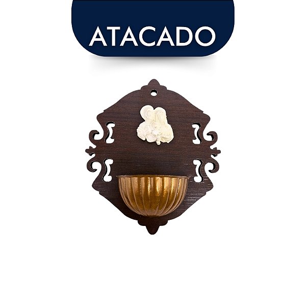 Porta Água Benta Sagrada Família 15cm Atacado