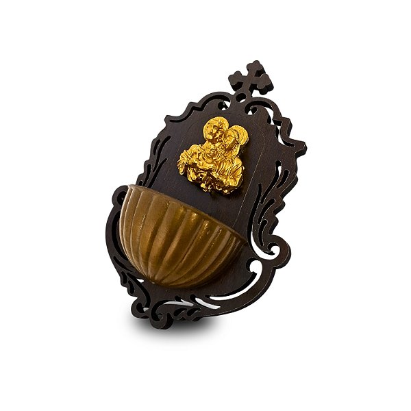 Porta Água Benta Sagrada Família 15cm