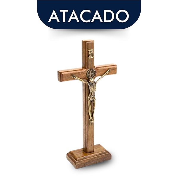 Cruz São Bento Mesa E Parede 21cm Atacado