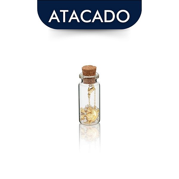 Terço Colar Dourado Feminino Com Vidrinho Atacado