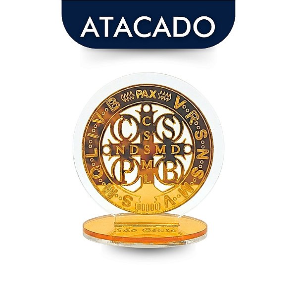 Medalha São Bento Com Base 6,5cm Atacado