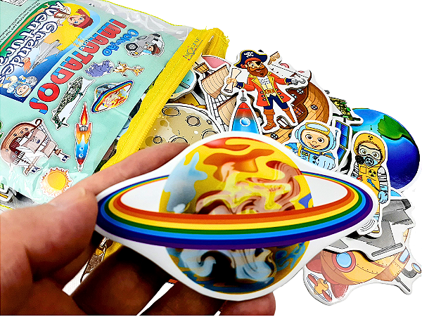 Brinquedo Coleção Imantados Grandes Aventuras Para Quadro Lousa Infantil Magnética