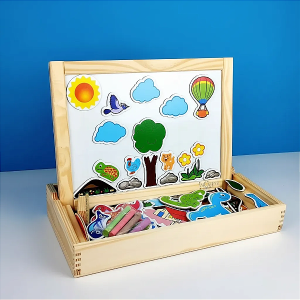 Lousa Magnética Infantil Imã Brinquedo Educativo Madeira