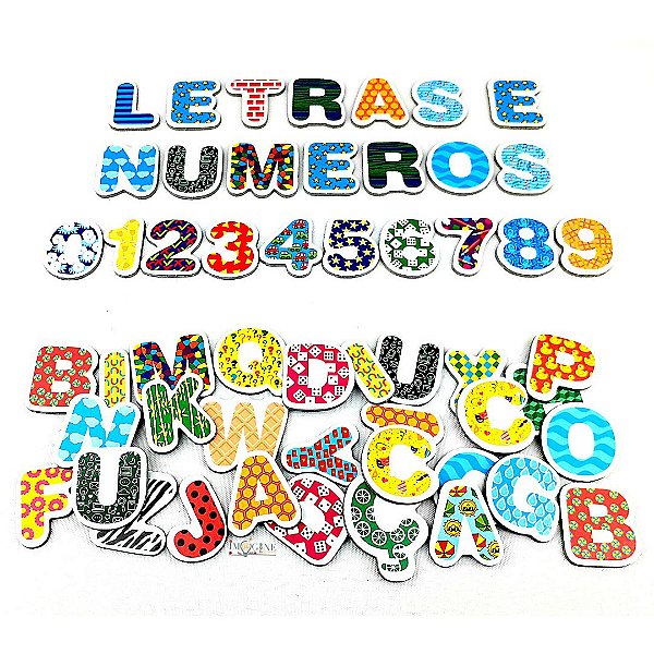 Imã Letras Números Educativo Quadro Lousa Infantil Magnético