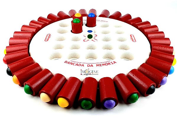 Brinquedo Educativo Jogo Bancada Memória Das Cores Madeira