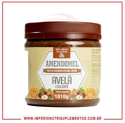 Pasta de Amendoim Amendomel (1Kg) Avelã Crocante
