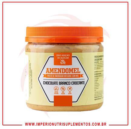 Pasta De Amendoim Amendomel 1010g Chocolate Branco Crocante