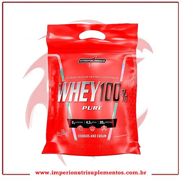 Whey 100% Pure 907g Integralmedica - INTEGRALMÉDICA - COOKIES