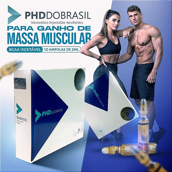BCAA INJETAVEL 10 AMPOLAS DE 2 ML PHD DO BRASIL