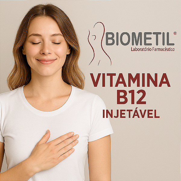 Vitamina B12 biometil (Metilcobalamina) 5000mcg/ml - Frasco com 10-ml