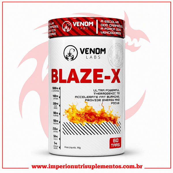 Blaze-X Venom Labs Termogênico 90g - 60 Tabs