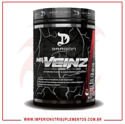 Mr. Veinz 40 Doses 300g - Dragon Pharma - Vasodilatador - Pré treino