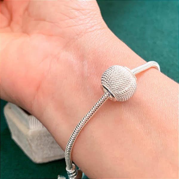 Berloque separador telinha banhado a prata