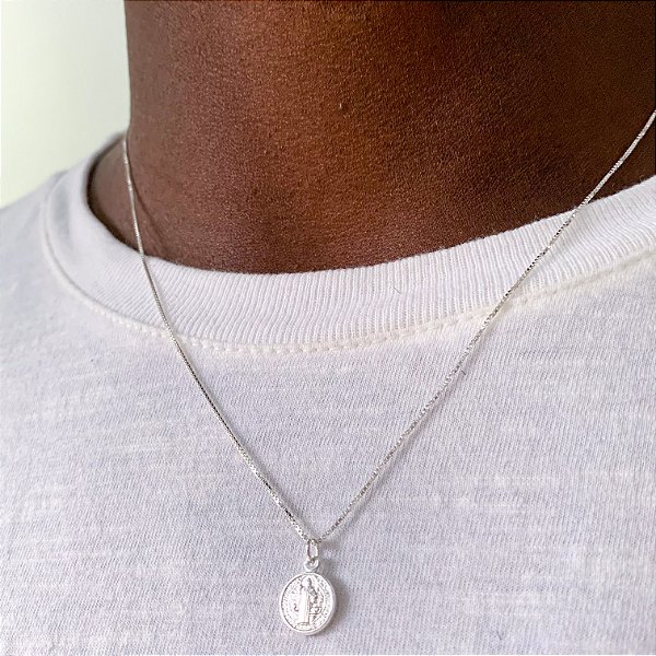 Cordão São Bento mini 50cm prata 925