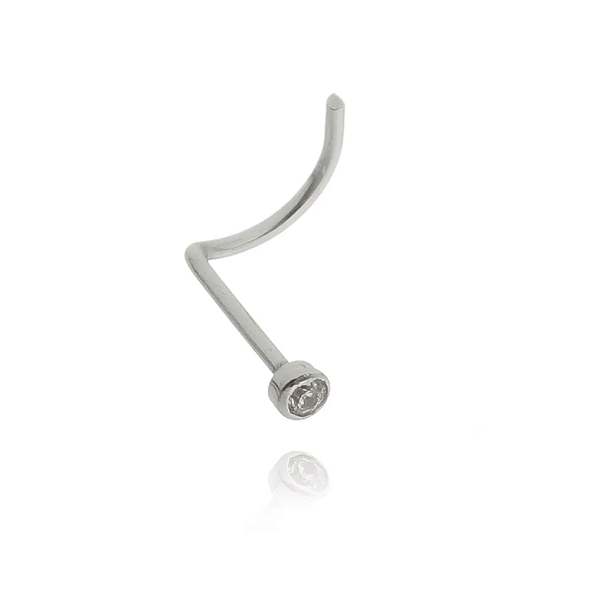 Piercing nariz ponto de luz em prata 925