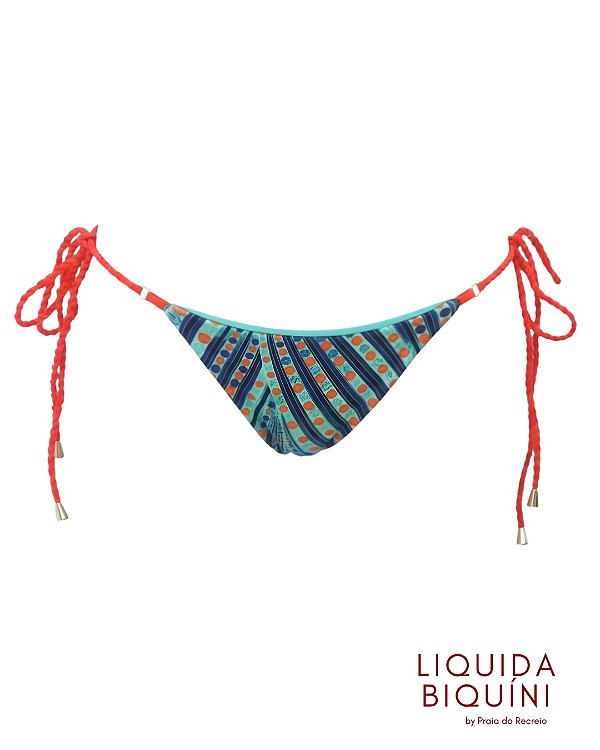 Calcinha Corda Estampa Azul