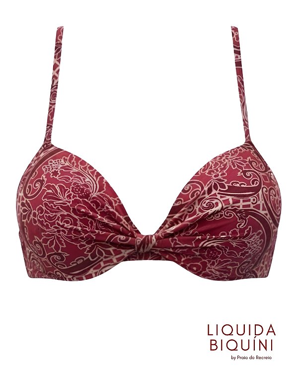 Meia Taça Fixo Vip Estampado Vermelho