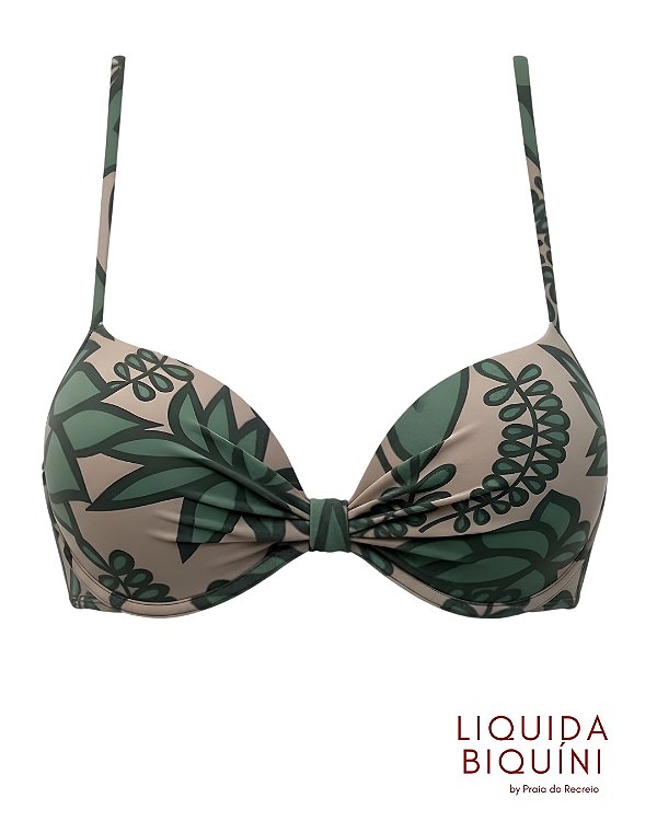 Meia Taça Fixo Vip Estampa Folhas