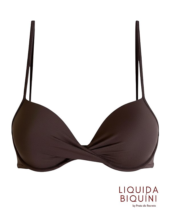 Biquíni Meia Taça Torcido Marrom