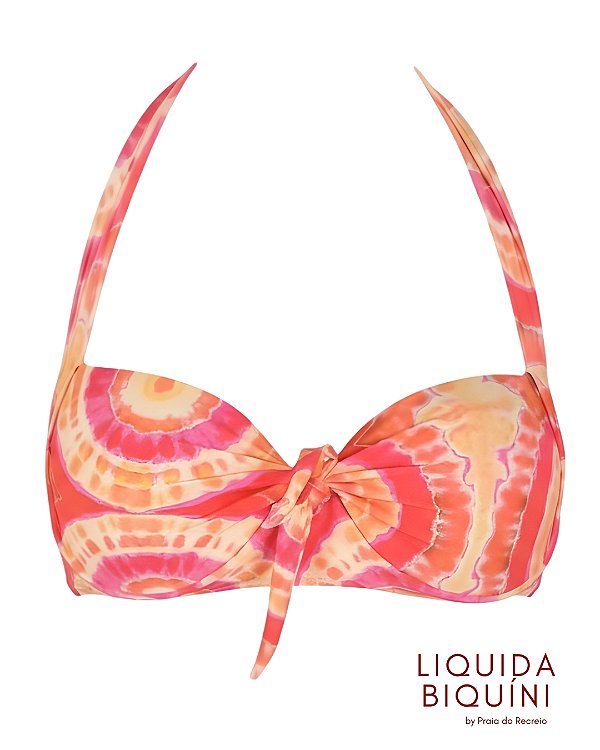 Biquíni Meia Taça Retrô Estampa Tai Dai Tropical