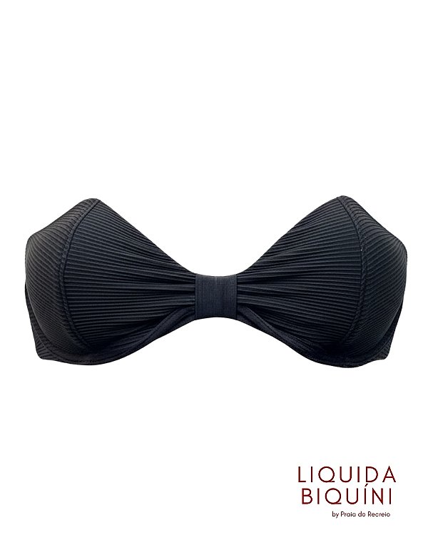 Biquíni Tomara que caia Barbatana Preto