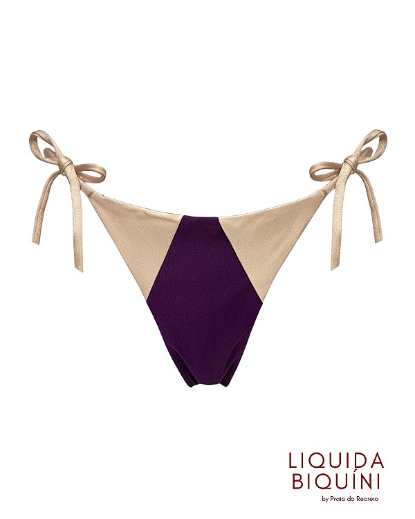 Calcinha Laço Recortes Roxo