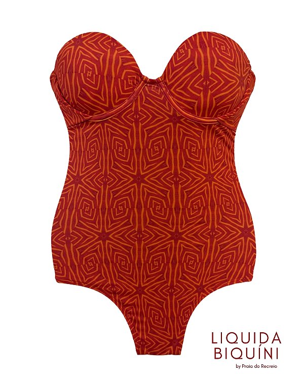 Maiô Tomara que Caia Estampa Tribal com fecho