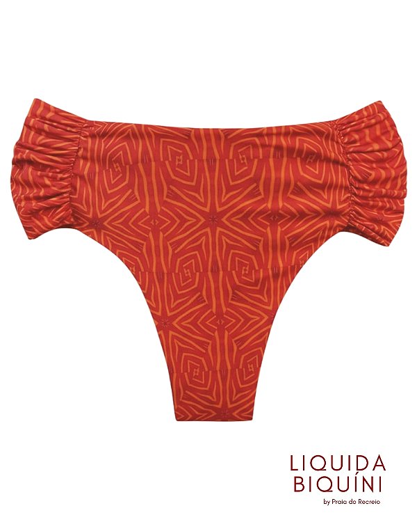 Calcinha Leque Alta Estampa Tribal