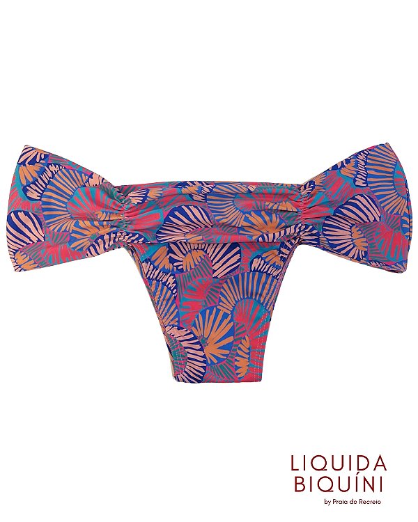 Calcinha Franzida na Pala Estampado Lilás