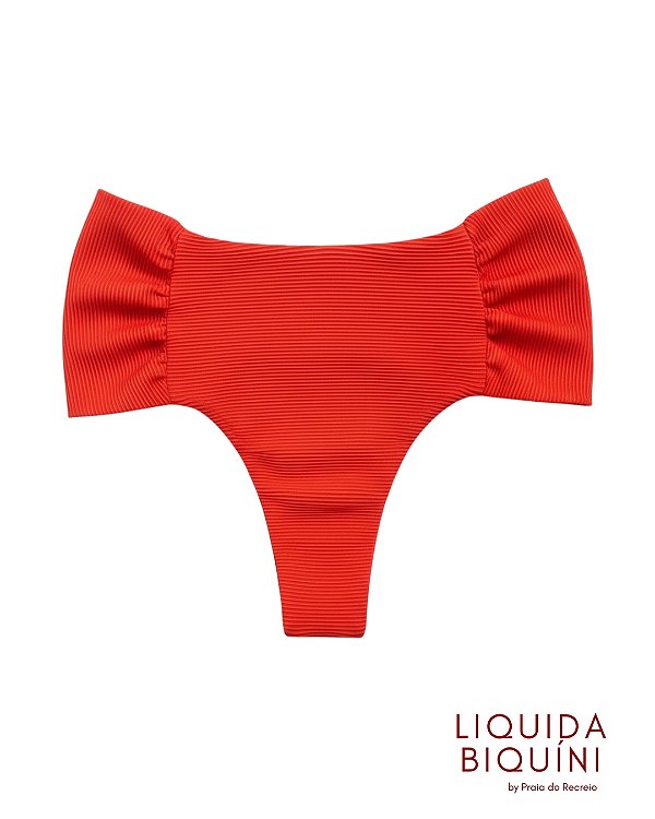 Calcinha Leque Alta Laranja