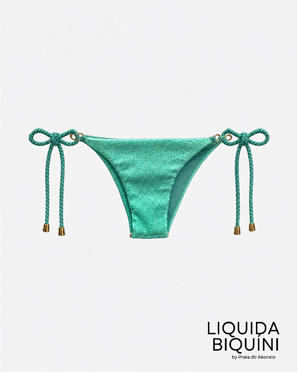 Calcinha Corda Lacinho Cor Piscina