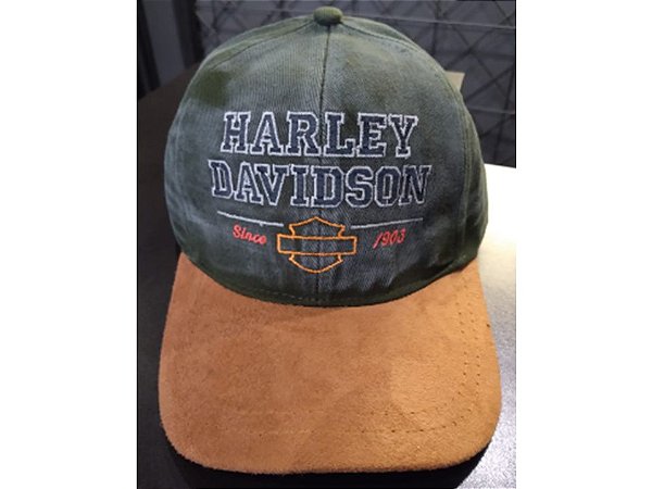 BONE HARLEY BICOLOR VERDE/ MARROM