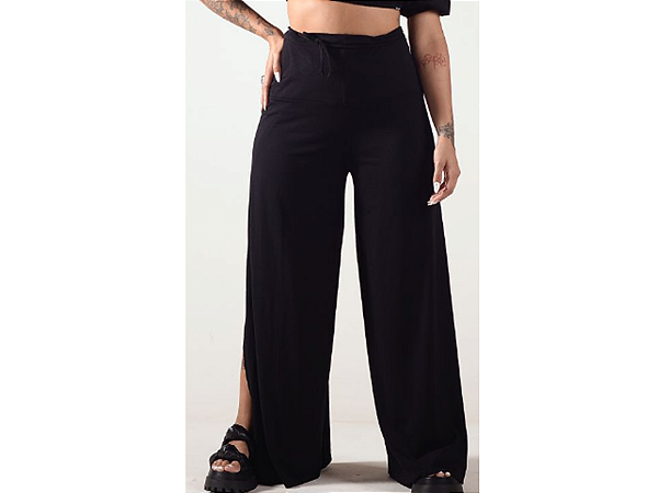 CALÇA TRANSPASSADA PRETA
