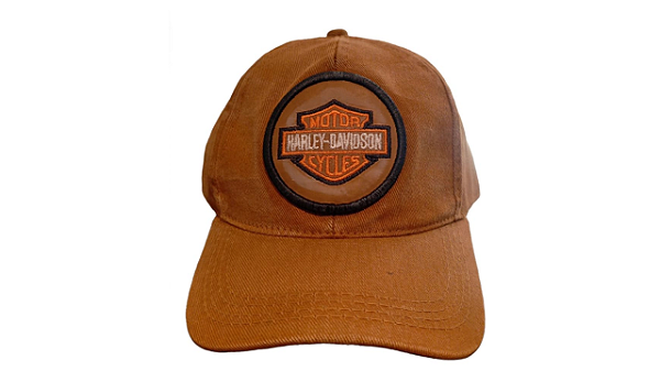 Boné Harley-Davidson Marrom Patch Circular Bordado