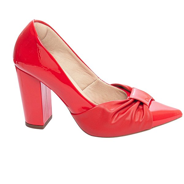 Sapato Scarpin Verniz Vermelho