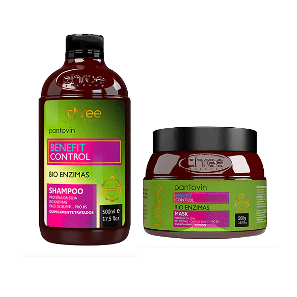 Benefit Control Shampoo e Máscara Reconstrução 500g