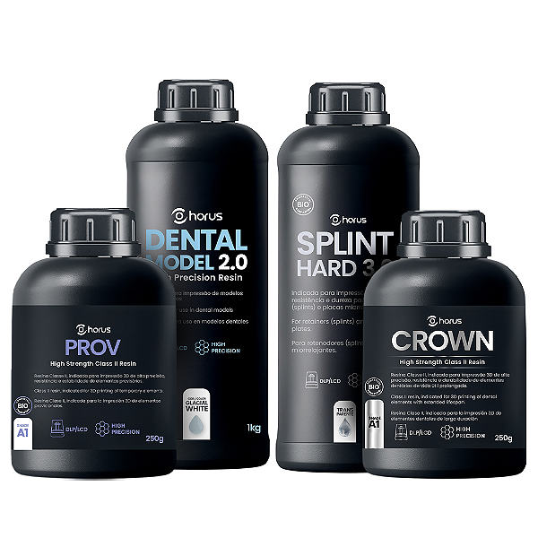 Combo Supreme Horus - Model Glacial White 1Kg+ Splint Hard 3.0 1 Kg + Prov A1 250g + Crown A1 250g