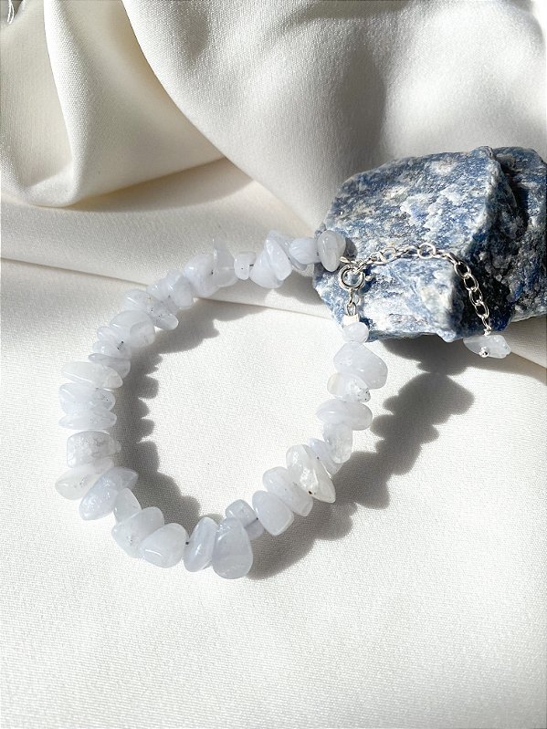 Pulseira Aurora Calcita Azul Prata 925