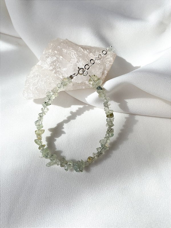 Pulseira Aurora Prehnita Prata 925