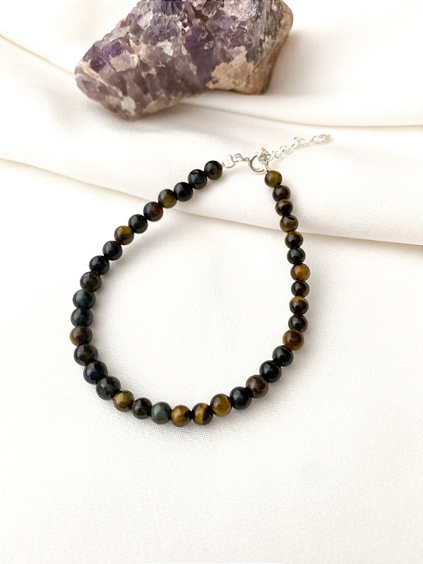 Pulseira Fio Olho de Falcão Prata 925