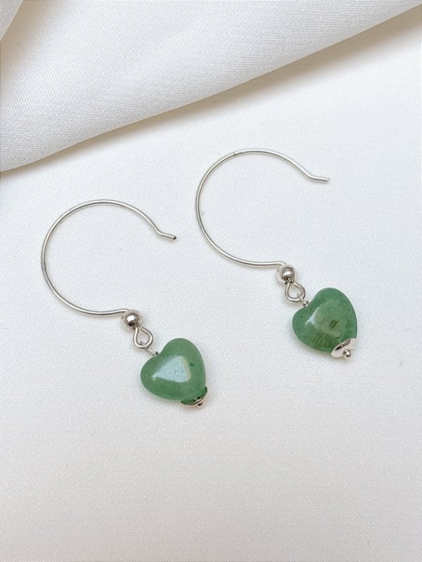 Brinco Isla Quartzo Verde Prata 925