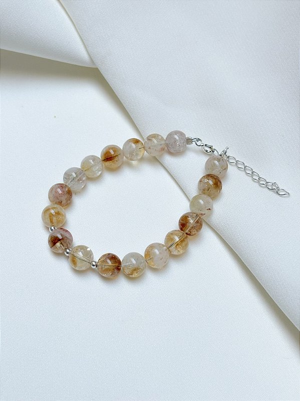 Pulseira Fio Liso Citrino Prata 925