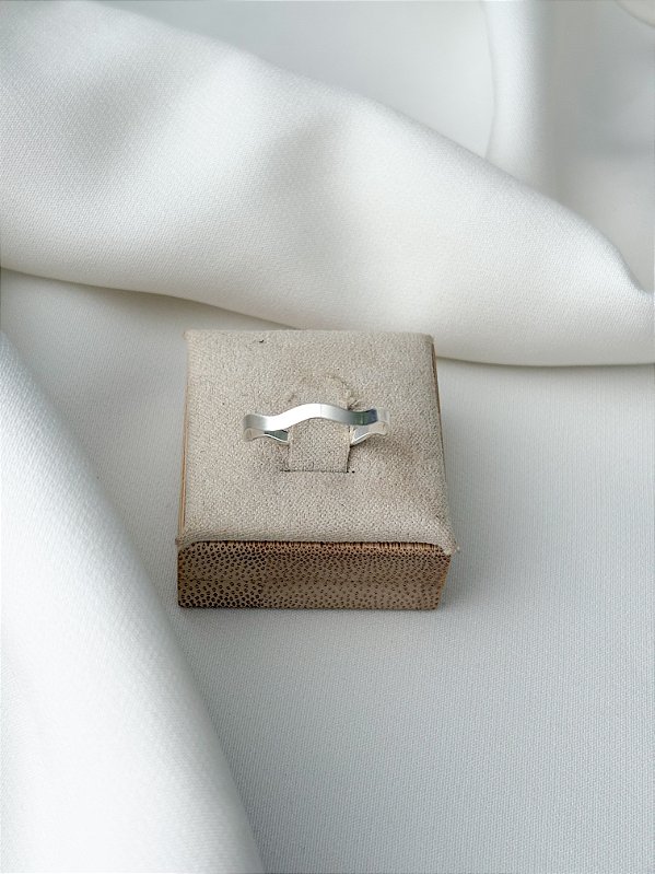 Anel Ondas Ajustável Prata 925