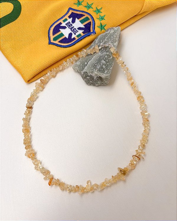 Gargantilha Aurora Citrino e Prata 925