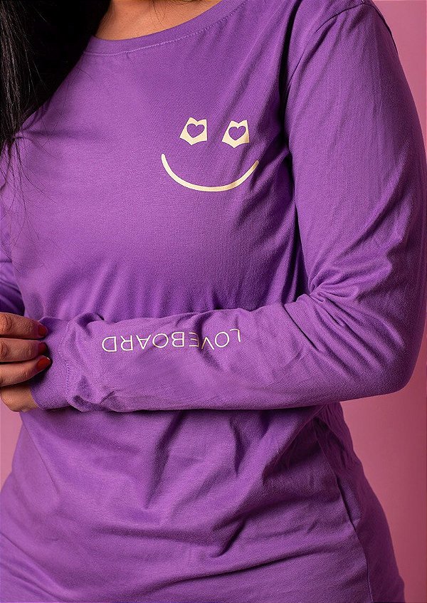 Blusa manga longa violeta