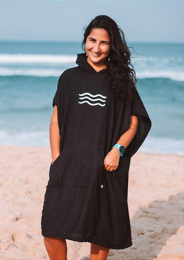 Poncho atoalhado de surf - Ondinhas | Roupão de surfista